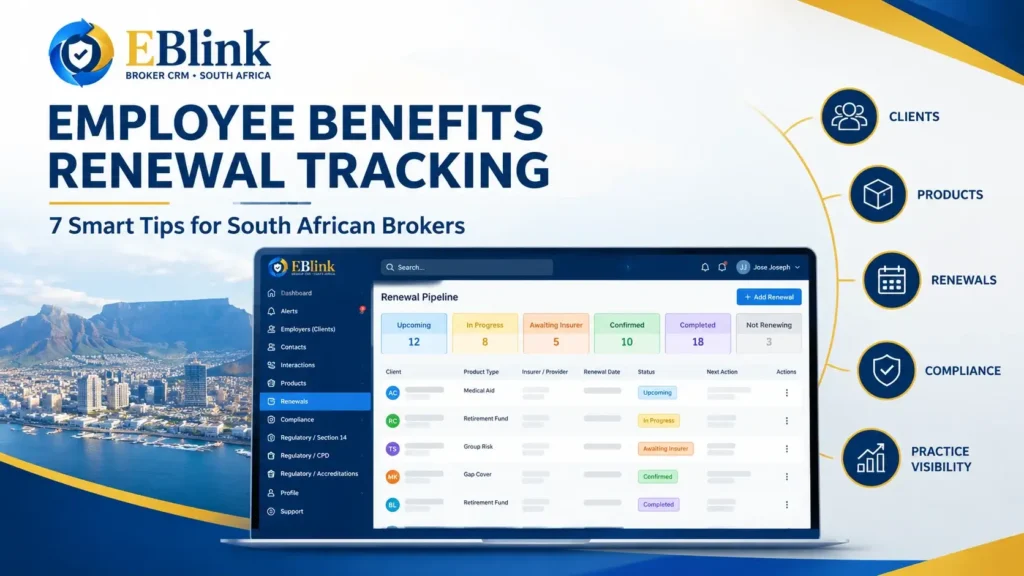 employee benefits renewal tracking in South Africa using EBlink
